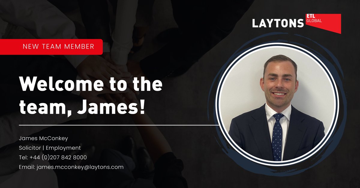 Delighted to announce that James McConkey, Solicitor, is joining our Employment department!

We are confident that James will be a tremendous asset to our firm and our clients.

Welcome aboard, James! 🙌