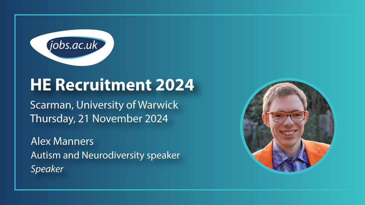 At our annual HE Recruitment conference, we will have expert speakers to discuss trending topics in the recruitment sector.

<a href="/thealexmanners/">Alex Manners</a> Autism and Neurodiversity speaker who has been on radio and television, will be discussing how to have a proactive approach to