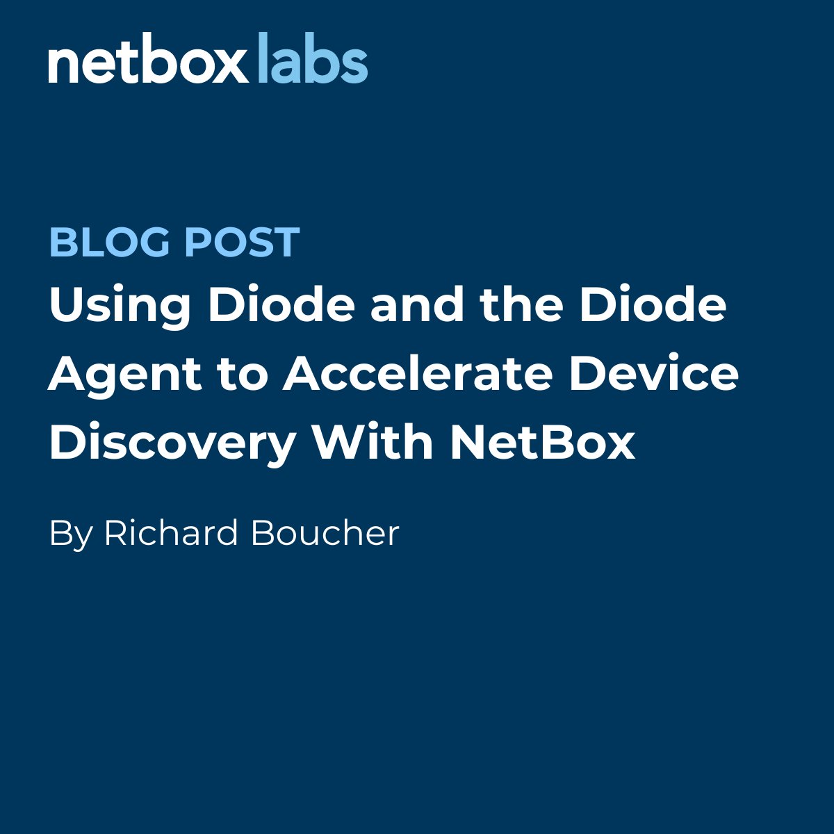 NetBoxLabs's tweet image. In this new blog post, @Richard02532896 walks you through how to set up Diode and the Diode Agent to discover all the devices in a small network and ingest them into a new #NetBox Cloud instance. netboxlabs.com/blog/using-dio…