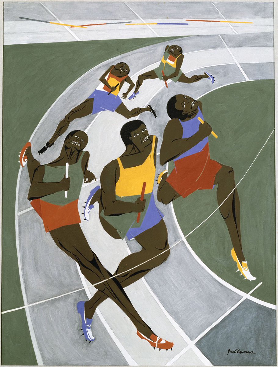 Reminds me of this Jacob Lawrence 🎨 painting.