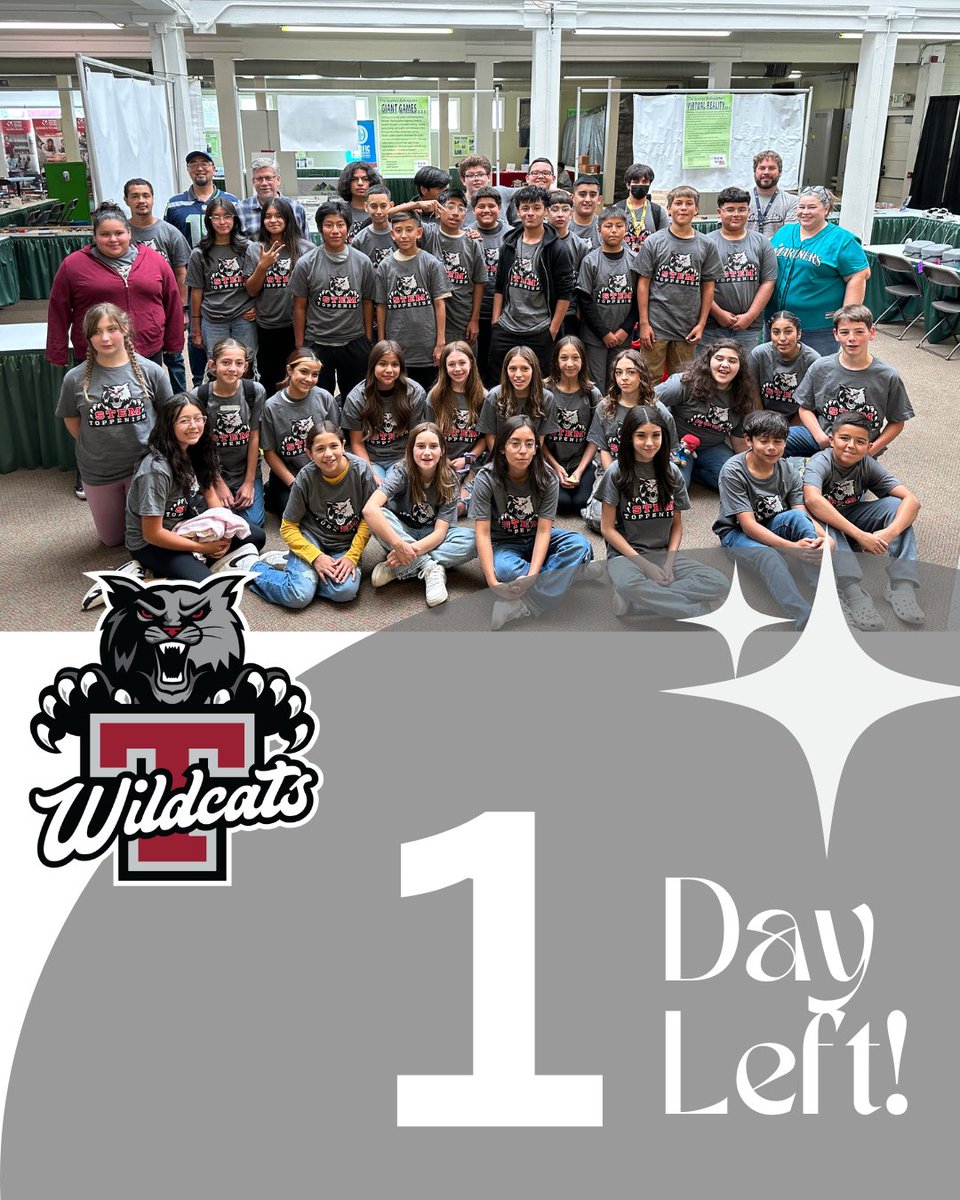 Back to the books and back to learning! Wishing everyone a successful and rewarding school year ahead.  #BackToLearning #Toppenish #1dayleft