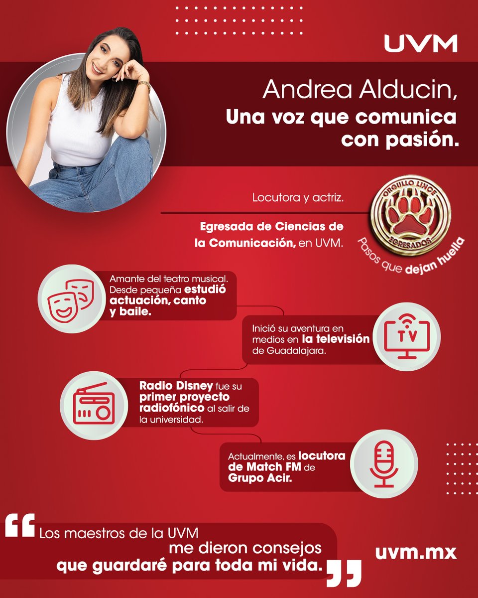 UVMMEXICO's tweet photo. ¡Sentimos #OrgulloLince por cada historia de éxito de nuestros #EgresadosUVM! 👏 ❤️ 🙌 https://t.co/KiBsRXCAMv