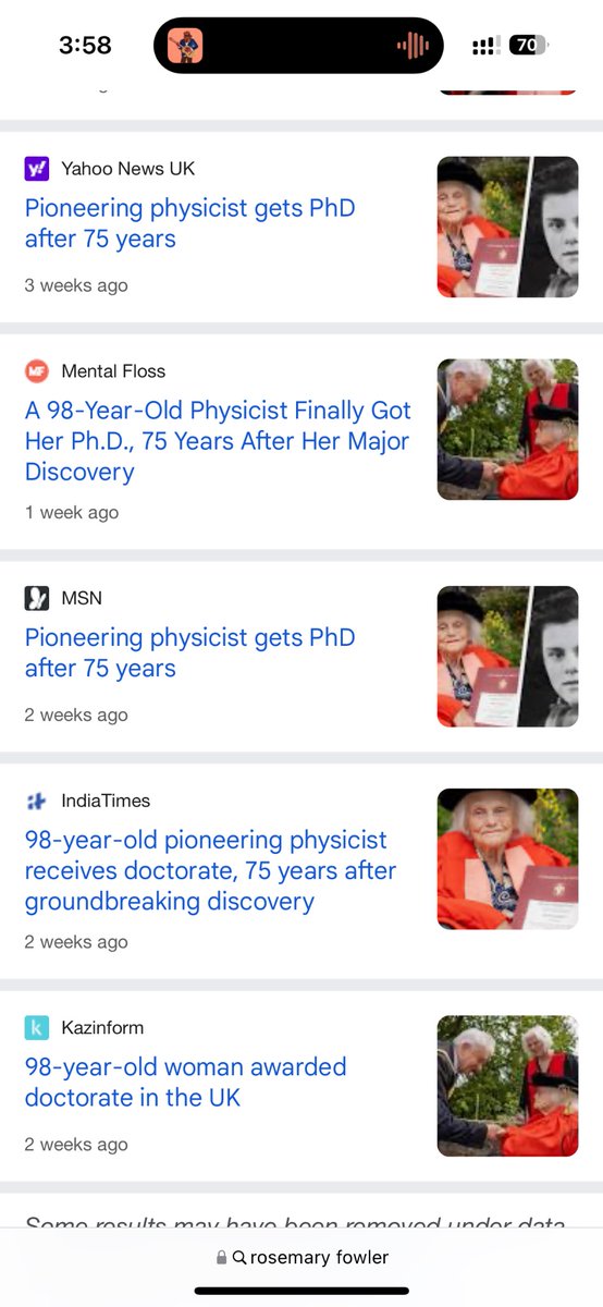 A/Prof. Suzie Sheehy (@suziesheehy) on Twitter photo The absolute joy of googling Rosemary Fowler now after her honorary DSc… <a href="/BristolUni/">University of Bristol</a> — it’s the most incredible feeling to have helped make this happen with my article. nature.com/articles/d4158… The absolute joy of googling Rosemary Fowler now after her honorary DSc… <a href="/BristolUni/">University of Bristol</a> — it’s the most incredible feeling to have helped make this happen with my article. nature.com/articles/d4158…