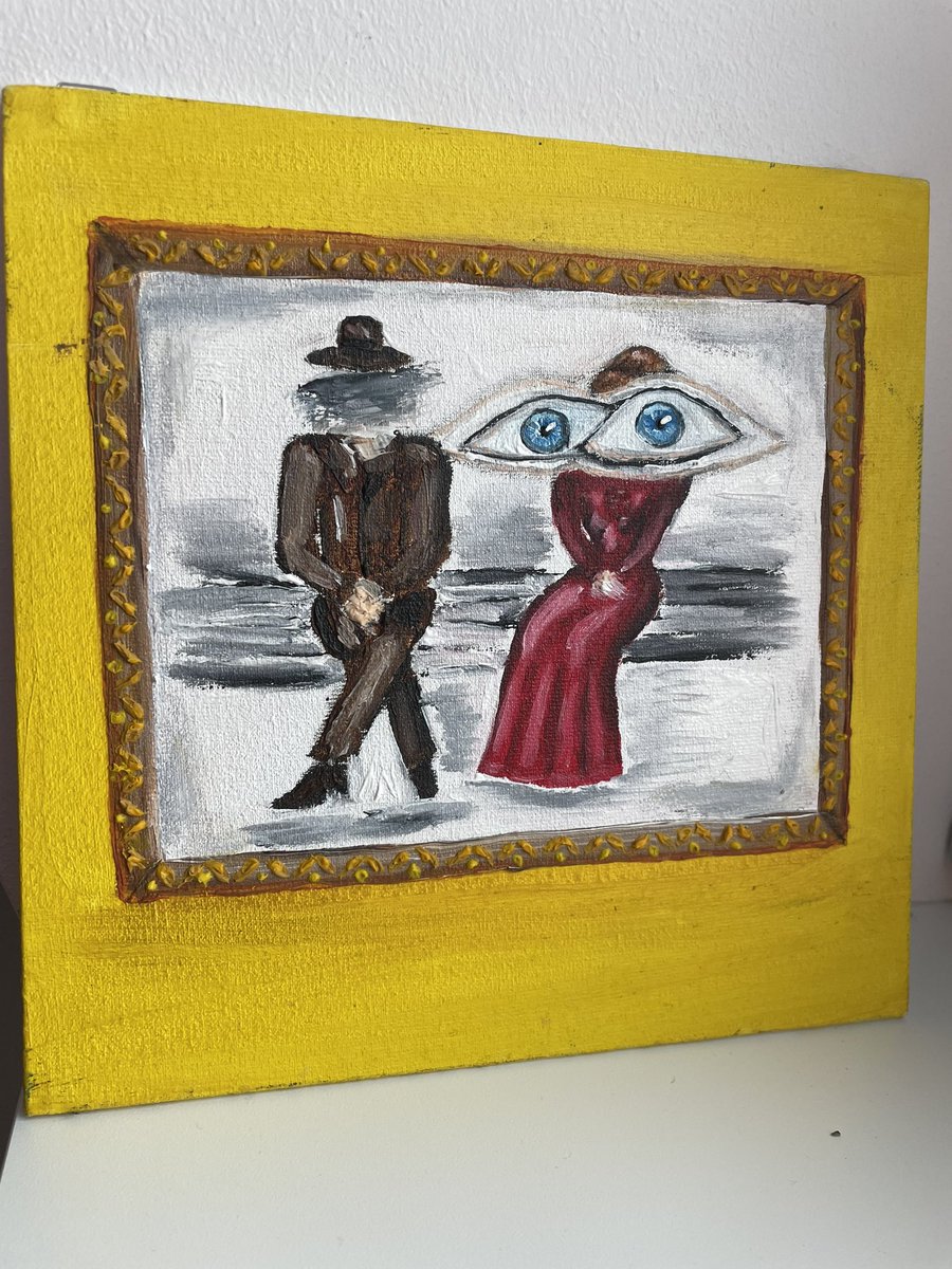 JSautCan's tweet photo. Intimidation was the goal of this attack on a small #Belarus business - we visited today in solidarity. 

L’intimidation était le but de cette attaque contre une petite entreprise. #Echeque. 

Bonus!  New art acquisition. J’ai acheté d’art biélorussien. https://t.co/7pj20EBAKU