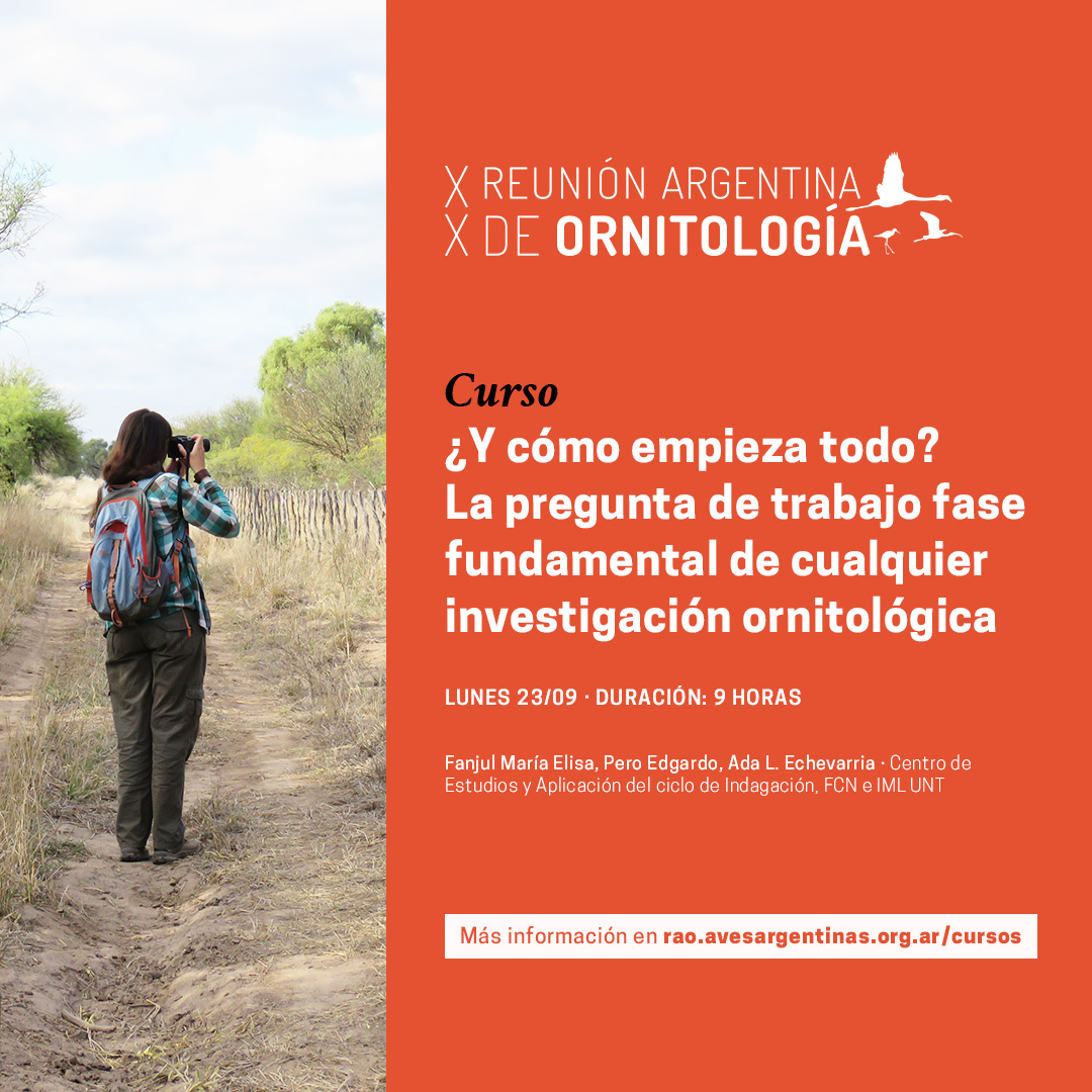 El taller de Ma. Elisa Fanjul, <a href="/peroedgardo/">peroedgardo</a> y Ada Echevarria ofrece una introducción al Ciclo de Indagación para diseñar estudios de campo en ornitología. Enfocado en generar preguntas de investigación efectivas para estudios rigurosos y creativos. 🦉📊 #Ornitología