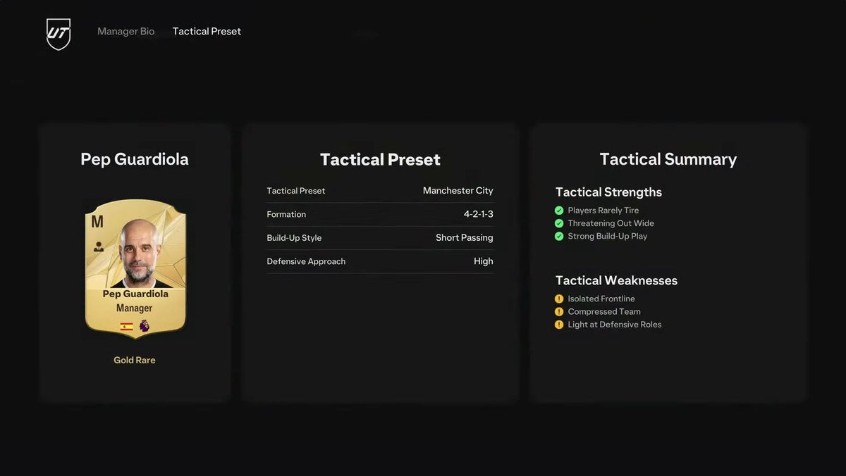 FUTBIN's tweet photo. 🤔 Managers cards will come with Tactical Presets to allow you to implement their style of play on the pitch!

Sean Dyche ball to 20-0 here we come🤝 https://t.co/5GBqxfgF8V