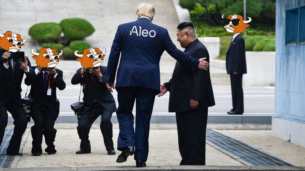 TPUMP_aleo's tweet photo. TPUMP met Kim at North Korea🤜🤛. We're breaking barriers and making history in the crypto world.
#ALEO #TPUMP #MAGA https://t.co/msykbnHDZP