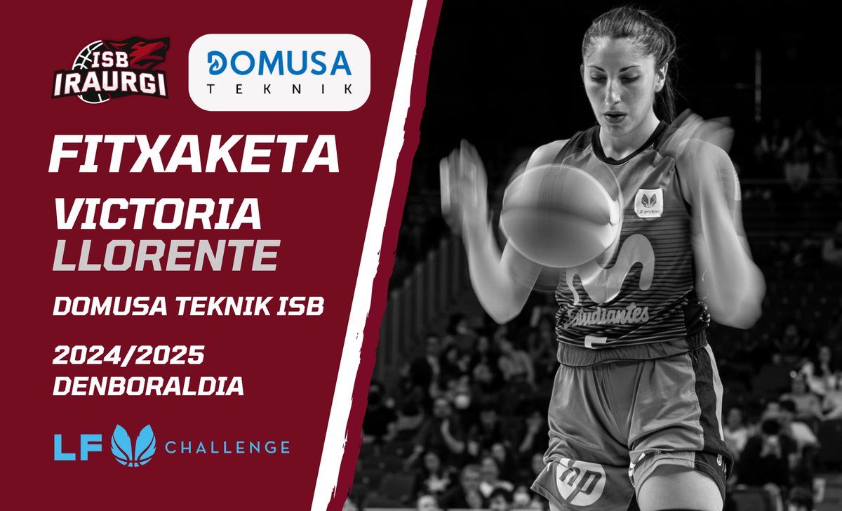 CompeticionFEB's tweet photo. 🚨 Mercado #LFChallenge: La ala pívot Vicky Llorente (@vicullorente5) se incorpora al Domusa Teknik @iraurgisb 

▶️ La argentina aportará experiencia y fuerza al equipo vasco

🗓️ 1996 | 📏 1,86 m.
⛹️‍♂️ Ala pívot | 🌍 Argentina

📝 Más información ⬇️
https://t.co/WxsN0X1956 https://t.co/jFXar6DWs4