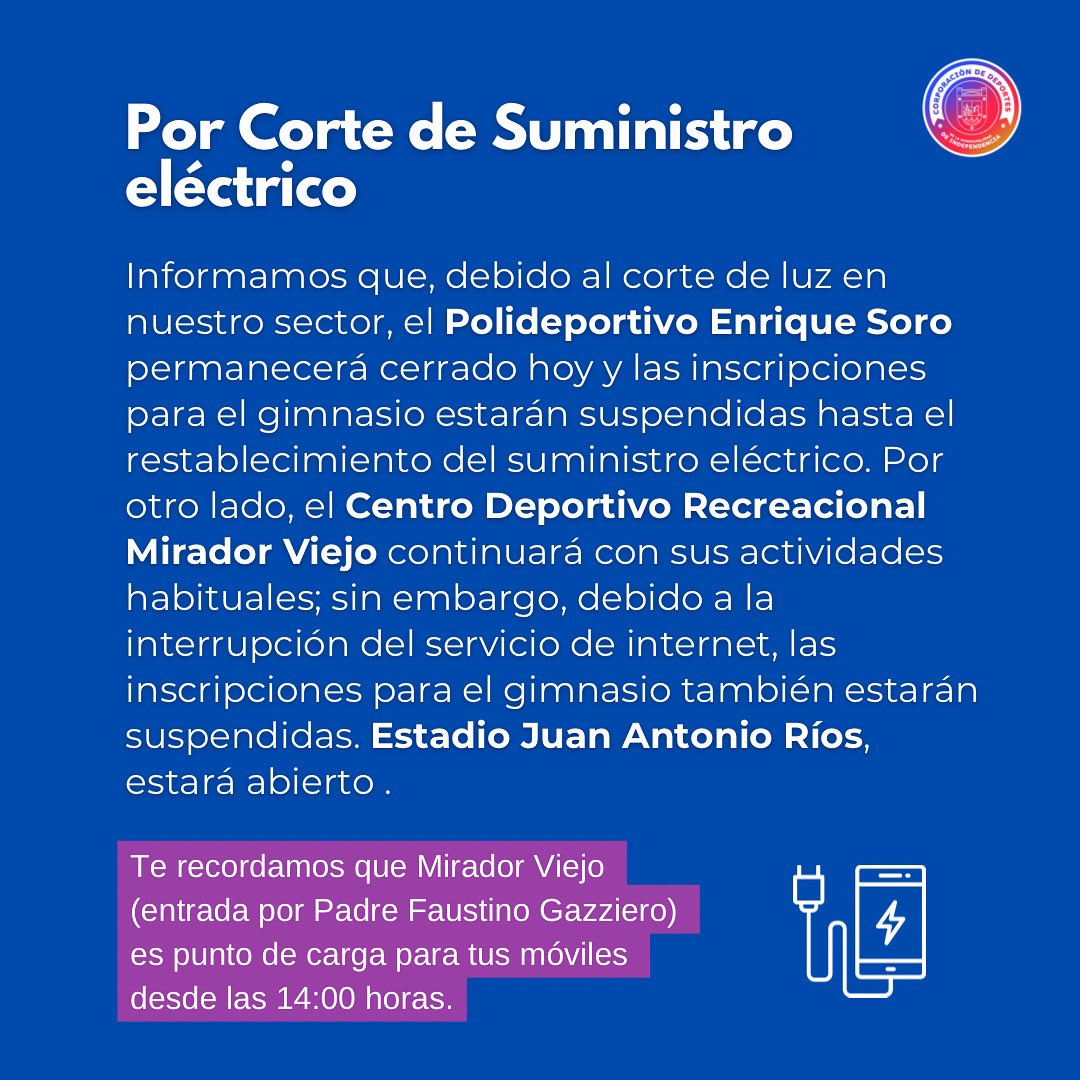 Información importante 📣
Cualquier modificación estaremos informando durante el día por nuestras redes sociales 📲