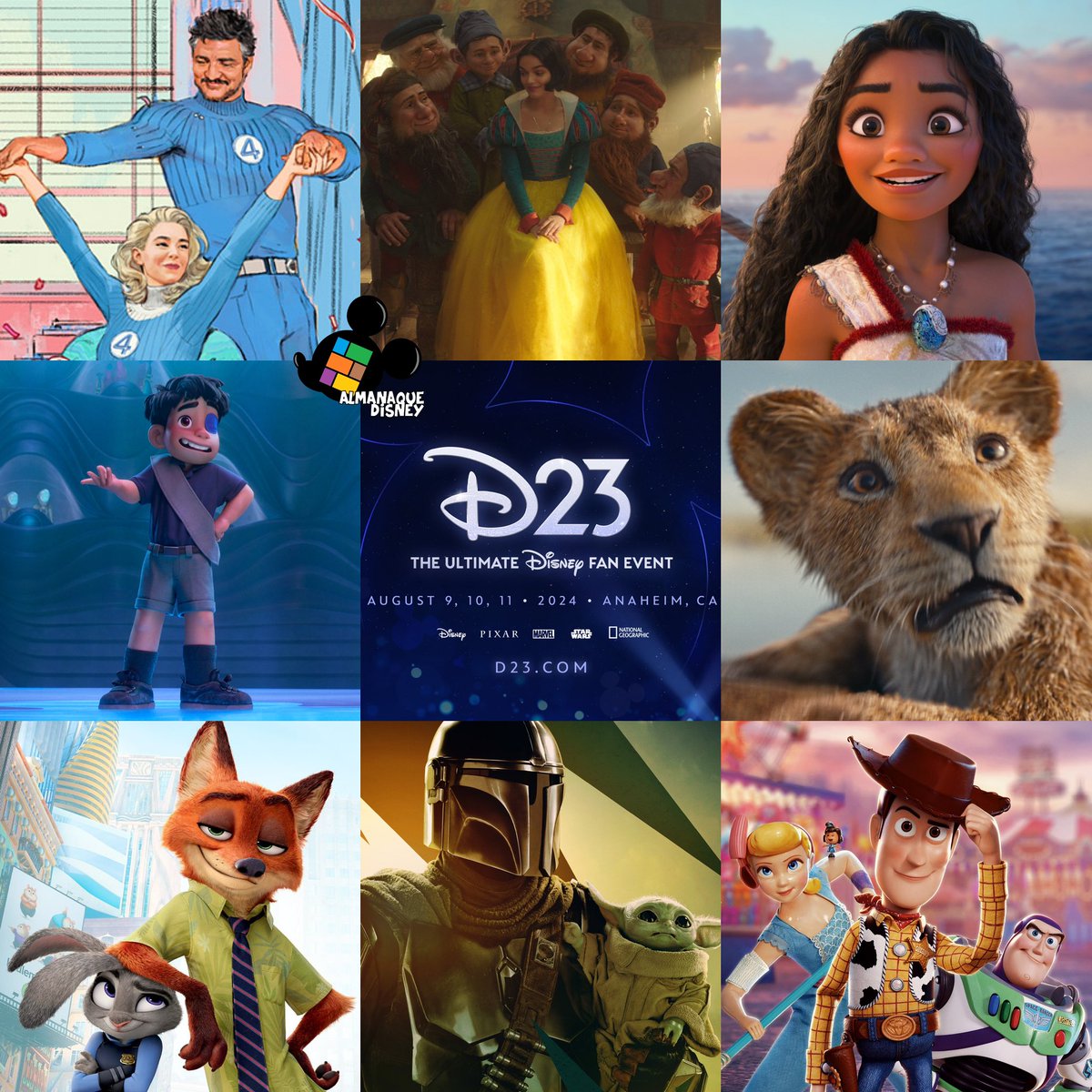 CHEGOU A SEMANA MAIS ESPERADA POR AQUI 🏰✨ A D23 2024 começa sexta-feira na  Califórnia e o AD faz novamente a cobertura completa do evento, trazendo  todos os anúncios em tempo real., image size:1200x1200