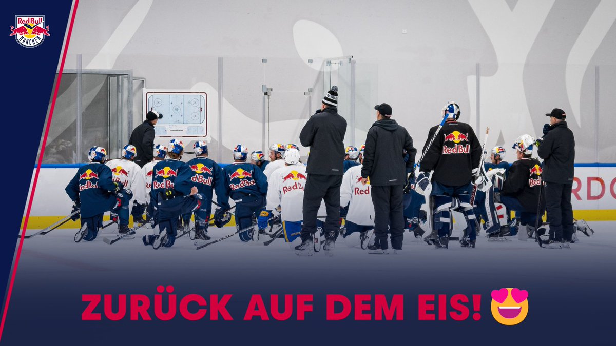 RedBullMuenchen's tweet photo. Die #redbulls sind zurück auf dem Eis und das im @sapgarden - unserer neuen Heimat!🥳
Mehr zum Start des Eistrainings gibt‘s über den Link!
👉https://t.co/QStexOa739
#münchen #eishockey #training #sapgarden #arena #hockey #practice #backinaction https://t.co/h0sXTtVdVe