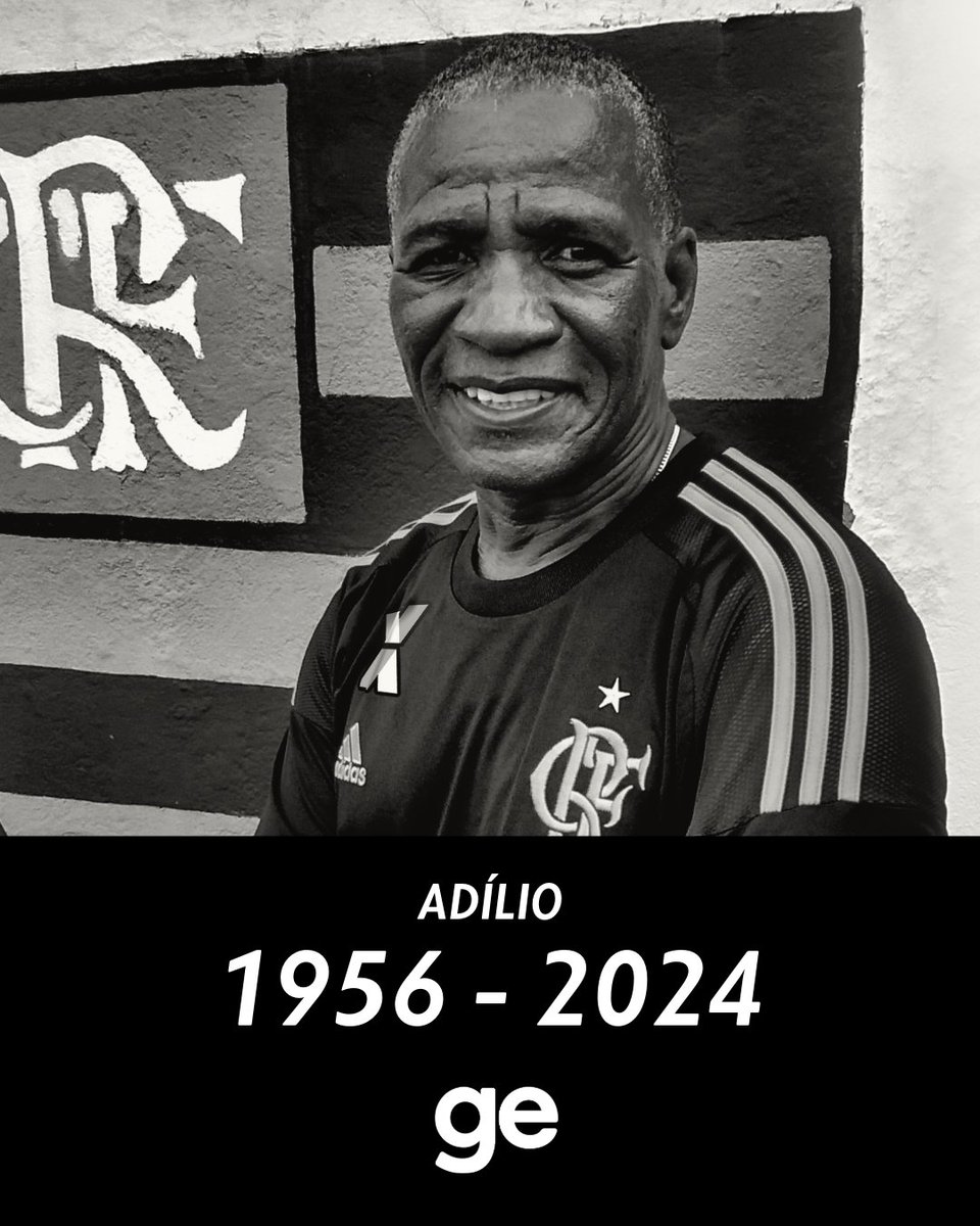 geglobo's tweet photo. Ídolo e campeão do mundo pelo Flamengo, Adílio morre aos 68 anos ➡️ https://t.co/TRUSLYdwPx

O ge lamenta e deseja força aos familiares, amigos e fãs.
