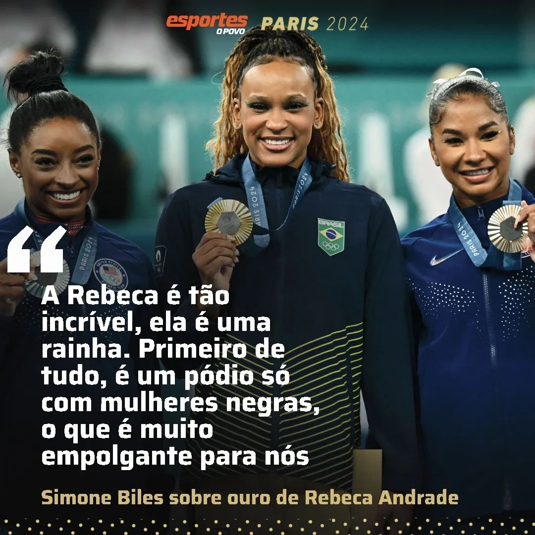 TEM QUE RESPEITAR A RAINHA!🇧🇷🥇👑

Simone Biles fez uma declaração sobre o ouro histórico de Rebeca Andrade, na manhã desta segunda-feira, 5.
