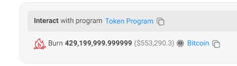 We burned more than 500,000$ totally.

Should we keep burning more? Tell us how much we should burn!

solscan.io/tx/2NkHGAMXE7y…

#BitcoinOnSol $Bitcoin