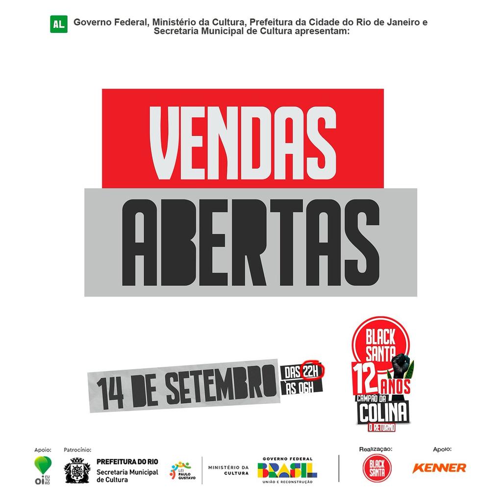 Vendas Abertas!!

Ingressos promocionais limitados para os crias.
Compre pelo link da Sympla 👇

sympla.com.br/evento/black-s…