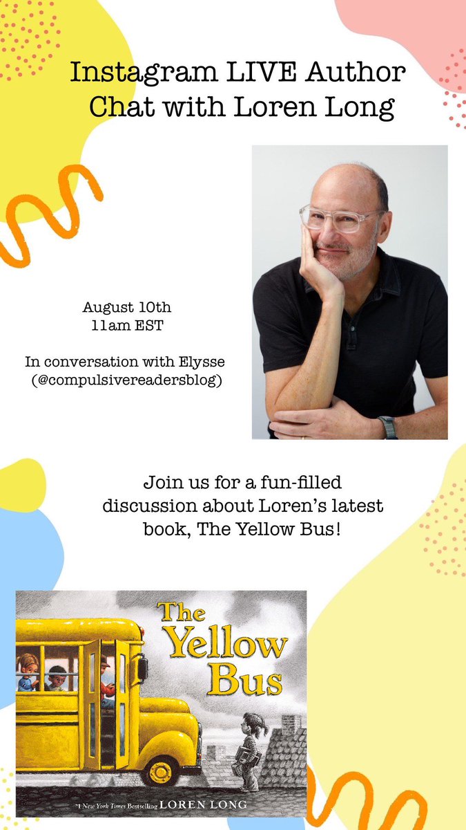 Loren Long (@lorenlong) on Twitter photo I’ll be doing an Instagram Live chat this Saturday with Elysse over at compulsivereadersblog .
Join us! <a href="/MacKidsBooks/">MacKids Books</a> <a href="/MacKidsSL/">Macmillan Children's School & Library 📚</a> <a href="/MacmillanUSA/">Macmillan Publishers</a> I’ll be doing an Instagram Live chat this Saturday with Elysse over at compulsivereadersblog .
Join us! <a href="/MacKidsBooks/">MacKids Books</a> <a href="/MacKidsSL/">Macmillan Children's School & Library 📚</a> <a href="/MacmillanUSA/">Macmillan Publishers</a>