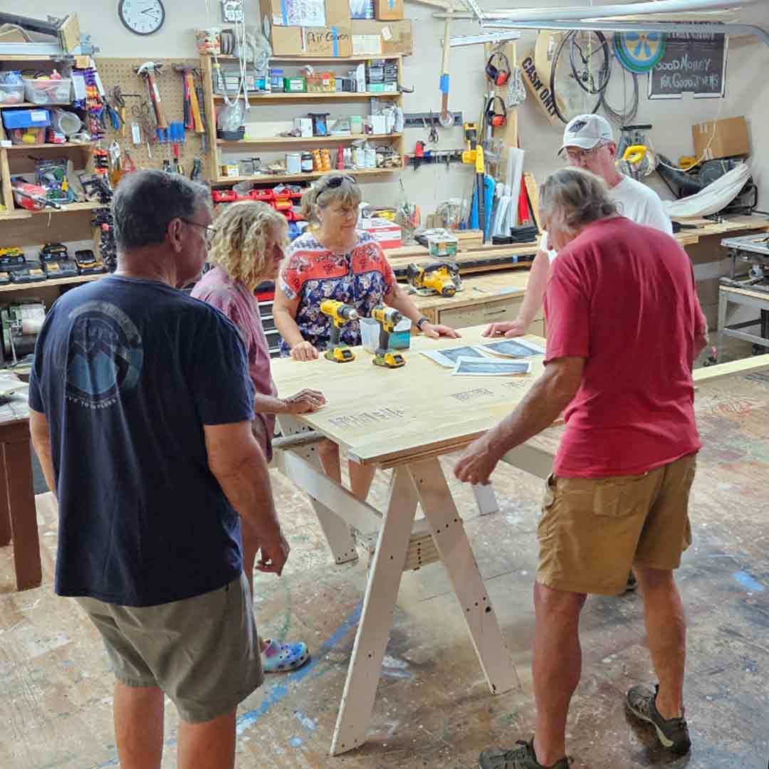 PACTheatre's tweet photo. BEHIND THE SCENES! 🎭✨ This weekend, our amazing PACT volunteers were hard at work, bringing magic to life! They rolled up their sleeves to build sets for THE ADDAMS FAMILY MUSICAL and to rework the lighting in the theatre. 🎨🔧 https://t.co/ewQhbFnR0H