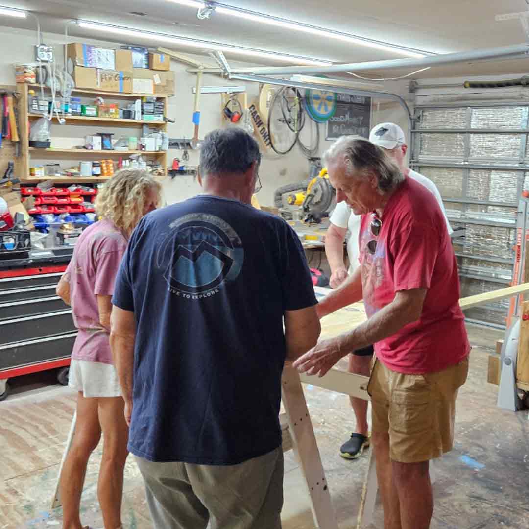 PACTheatre's tweet photo. BEHIND THE SCENES! 🎭✨ This weekend, our amazing PACT volunteers were hard at work, bringing magic to life! They rolled up their sleeves to build sets for THE ADDAMS FAMILY MUSICAL and to rework the lighting in the theatre. 🎨🔧 https://t.co/ewQhbFnR0H