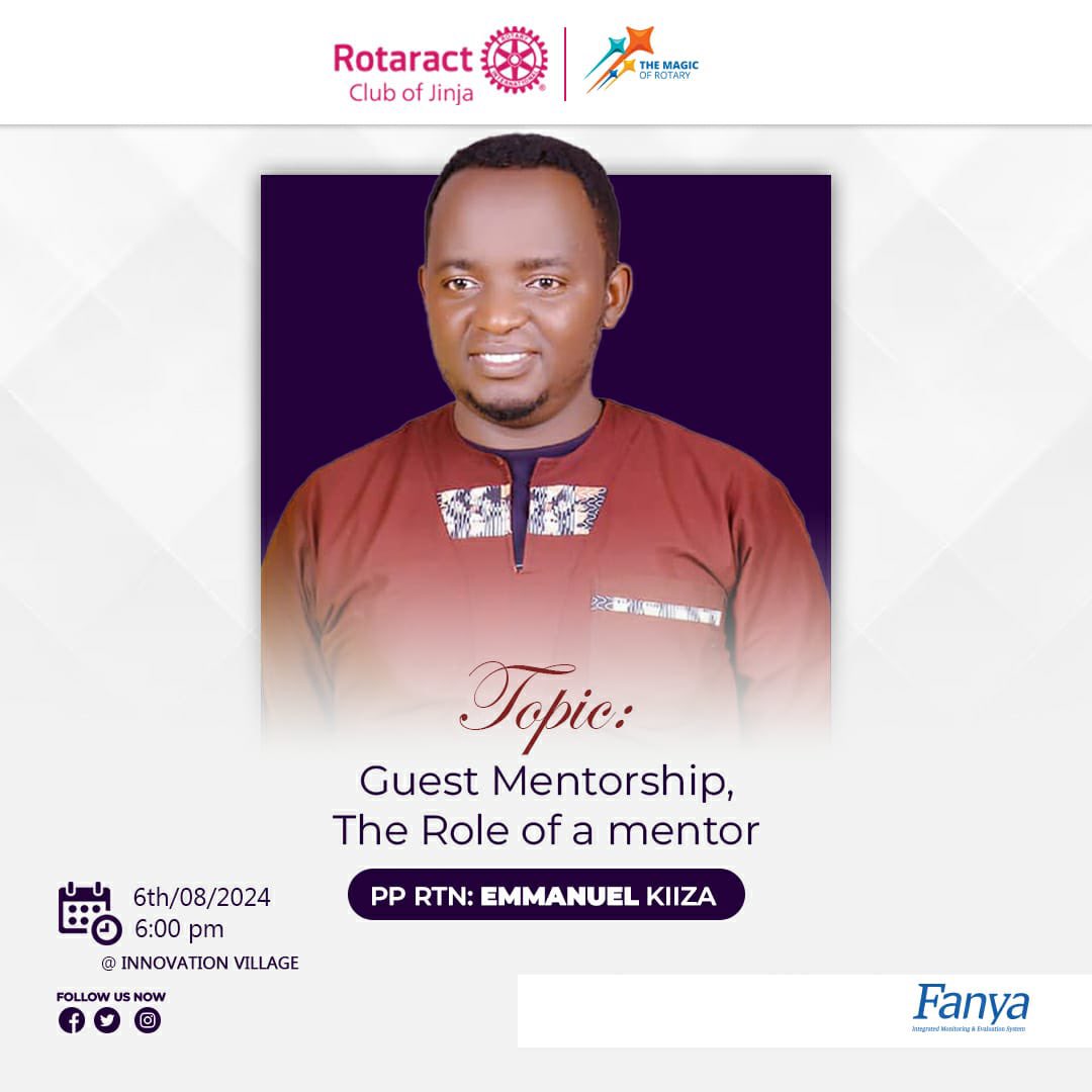 BREAKING NEWS 🔉

Tomorrow’s fellowship is about the role of mentorship in building high performing rotaract clubs. This is a no miss fellowship 😊