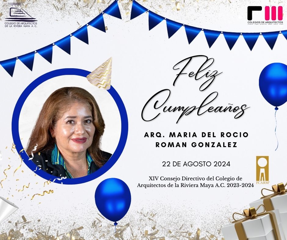 CARM_Playa's tweet photo. Reciba una cálida felicitación y un afectuoso abrazo a distancia en su día especial y significativo, se le envían los mejores deseos y que cada año que pasa le traiga nuevas oportunidades y bendiciones. ¡Felicidades! 🎉 ARQ. MARIA DEL ROCIO ROMAN GONZALEZ 🎉 https://t.co/GHOf0iObbJ