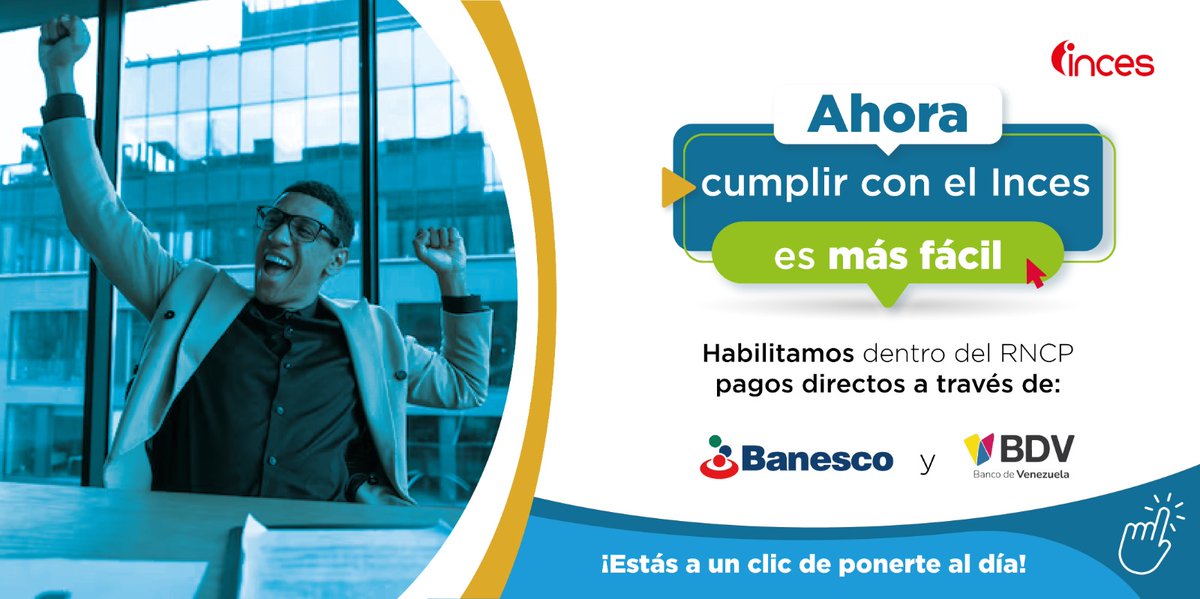 Incesocialista's tweet photo. ¡Inces: Automatizamos para tu comodidad!

Paga tus cotizaciones fácil y rápido desde nuestro sistema. Descarga planilla, selecciona banco (Banesco o Banco de Venezuela) y ¡listo!  Tu aporte impulsa la formación técnica en Venezuela.

¡Hazlo ya!

#AprendeLaTécnica https://t.co/dojQh4vy9c