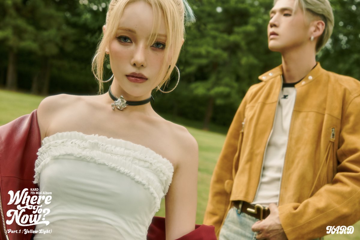 KARD_Official's tweet photo. Unit Concept Photo - BM &amp; SOMIN

KARD 7th Mini Album
[ Where To Now? (Part.1 : Yellow Light) ] ✨ 

2024. 08. 13 6PM (KST)

#KARD #카드
#BM #비엠
#SOMIN #��소민
#WhereToNow_part1 https://t.co/BMBZbw8r26