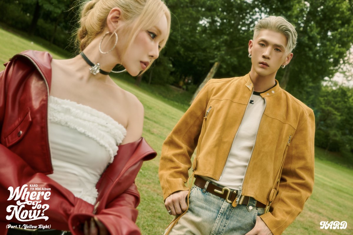 KARD_Official's tweet photo. Unit Concept Photo - BM &amp; SOMIN

KARD 7th Mini Album
[ Where To Now? (Part.1 : Yellow Light) ] ✨ 

2024. 08. 13 6PM (KST)

#KARD #카드
#BM #비엠
#SOMIN #��소민
#WhereToNow_part1 https://t.co/BMBZbw8r26