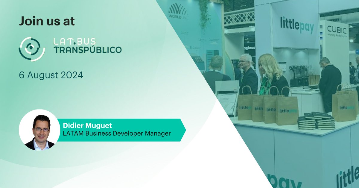 Are you attending #LATBus this week? 

If so, make sure to chat with our LATAM BDM. He will be at the event on the 7th and 8th of August ready to answer any questions you may have about contactless payments in Latin America.
#latbus2024 #latbustranspublico #latbustranspublico2024