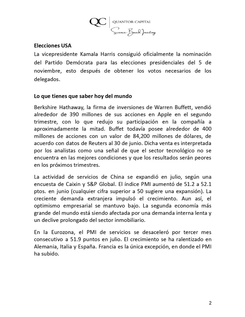 QuantorAdvisors's tweet photo. *Los temores de una posible recesión en US se intensifican en los mercados

*Berkshire Hathaway reduce su posición en Apple

*Peso entre las monedas más depreciadas

*El impacto de las comisiones al invertir 
#ScienceBasedInvesting

@jcachodiaz

@jcpueblita https://t.co/z2Ty2ND4sA
