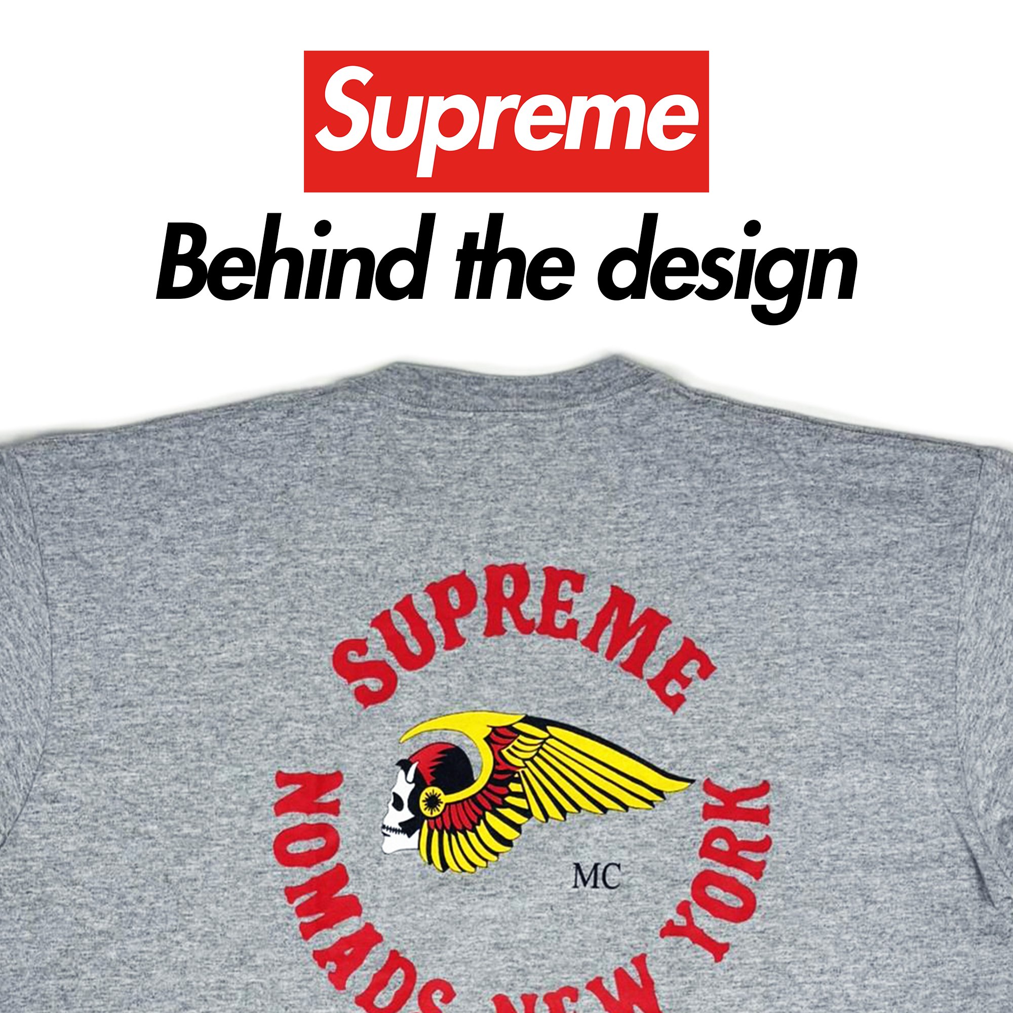 Supreme Drops on X Behind the design and more of the Supreme s Hells Angels t shirt from Fall Winter 2002 thread https t i433dQib6P X