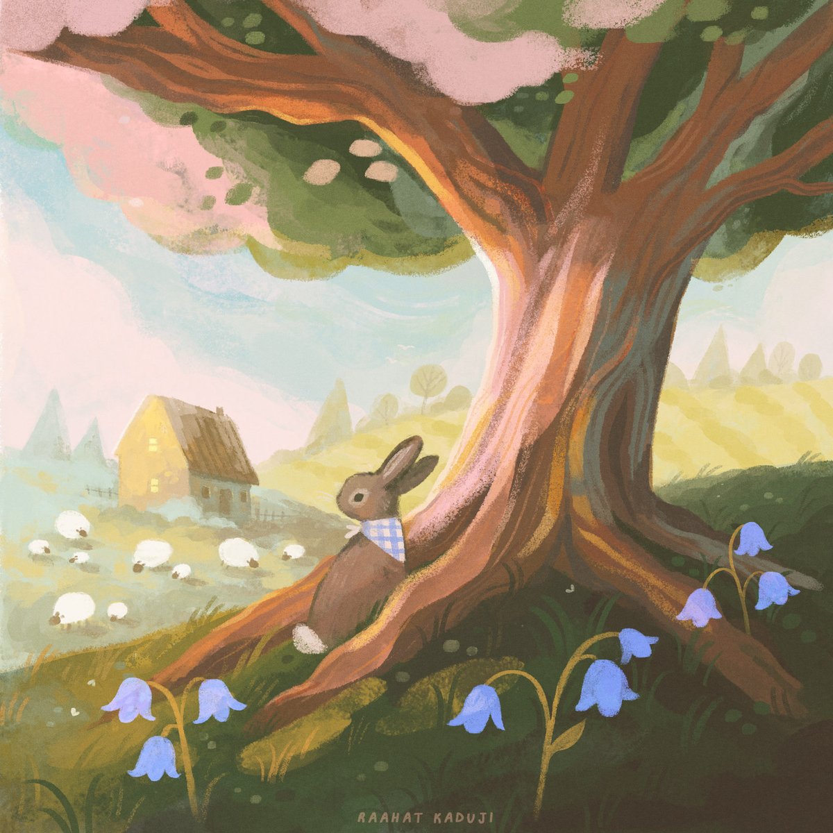 Spring Returns 🌿 My first illustration for day one of Animal Adventures Week