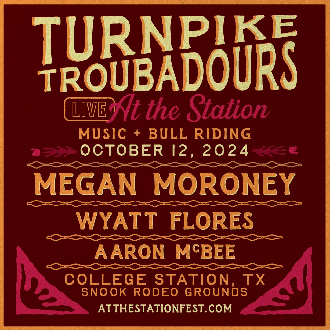 Presenting your At the Station 2024 lineup: <a href="/tptroubadours/">Turnpike Troubadours</a>,  <a href="/_megmoroney/">Megan Moroney</a> , <a href="/WyattFlores10/">Wyatt Flores</a> , and @AaronMcBee555  coming at ya October 12. 🤠Tag the biggest country music fan you know; It’s your last chance to sign up and access the presale tomorrow at 10am cst—don’t wait!