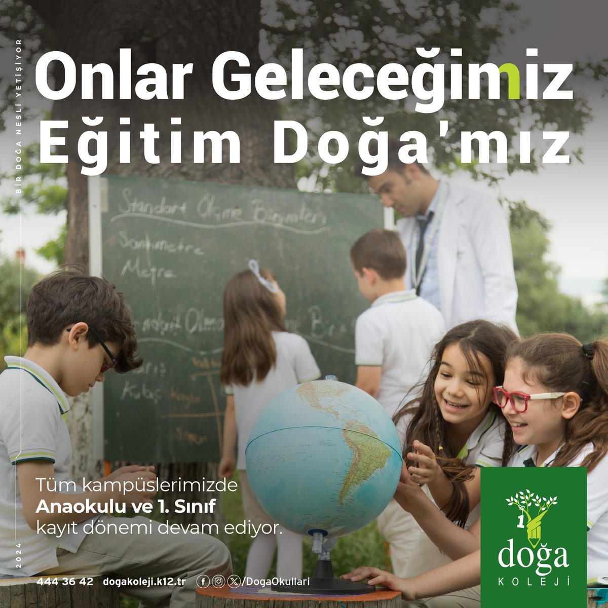 Onlar Geleceğimiz, Eğitim Doğa’mız

Anaokulu ve 1. Sınıf kayıt dönemimiz devam ediyor. İletişim becerileri yüksek, yarınları şekillendirecek yaratıcı nesiller yetiştirmek amacıyla, bireysel potansiyeli keşfetmeye yönelik kişiselleştirilmiş eğitim yaklaşımını ve sevgiyi bir araya