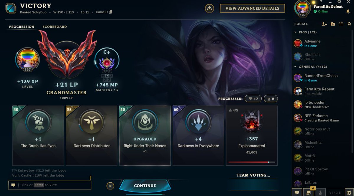 FarmKiteRepeat's tweet image. God Dayum finally hit 1k #LeagueOfLegends