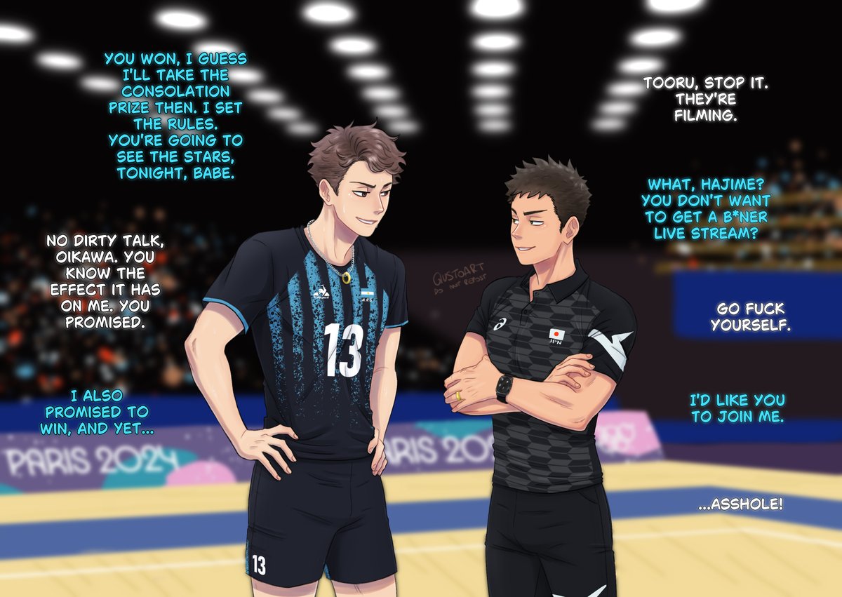 giusto_art's tweet photo. After the match + 2 bonus pic.
1- What it looks
2- What it actually is
3- Meanwhile in Japan
4- Later that night
#iwaoi #matsuhana #haikyuufanart https://t.co/2Dk2VJu5Xm