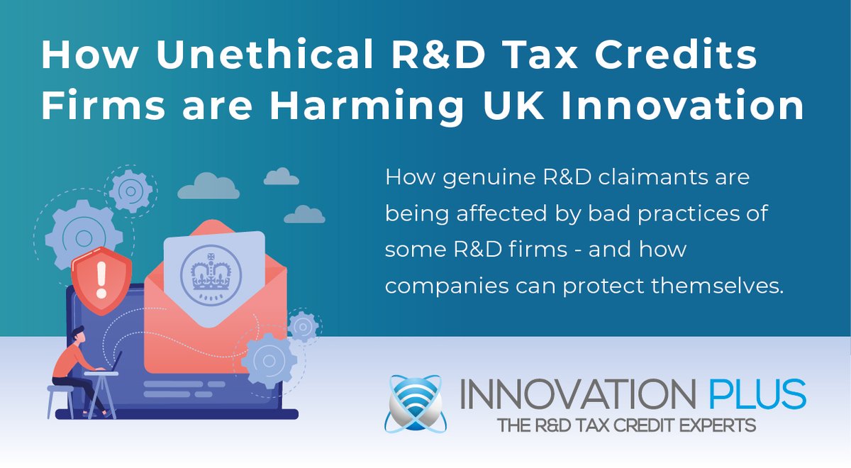 We recently wrote an article about how genuine R&amp;D claimants are being negatively affected by the poor practices of some R&amp;D firms, and what companies can do to protect themselves. Read more here: inplus.co.uk/unethical-rd-f…
#RandD #taxcredits #innovations #HMRC