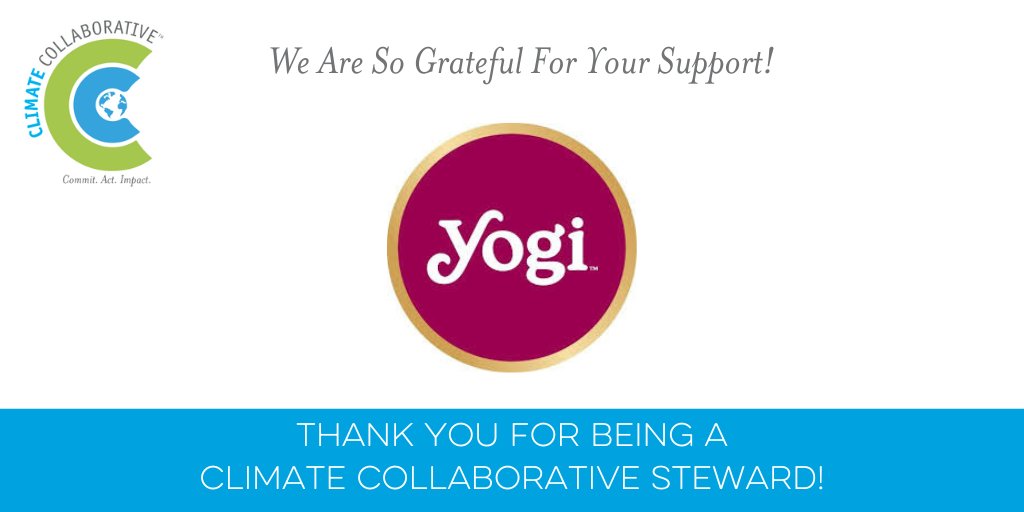 Companies like <a href="/YogiProducts/">Yogi Products</a> are walking the walk on #ClimateAction! We're so grateful for their continued support. Thank you for being a Climate Collaborative Steward! 👏🫖💕
