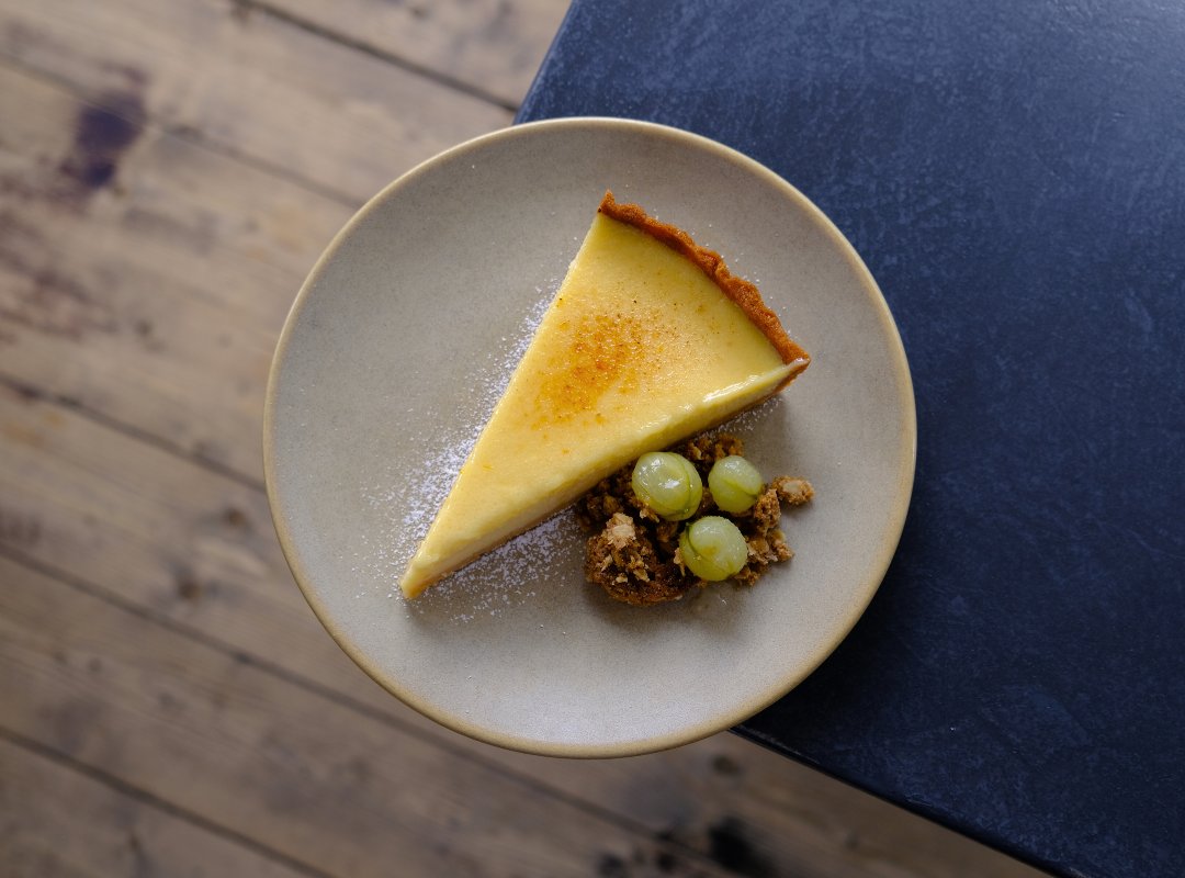 baked crème fraîche tart, gooseberries and rye crumble

Find our latest dessert selection at oxandfinch.com

#OxandFinch #Kelvingrove #Scotland