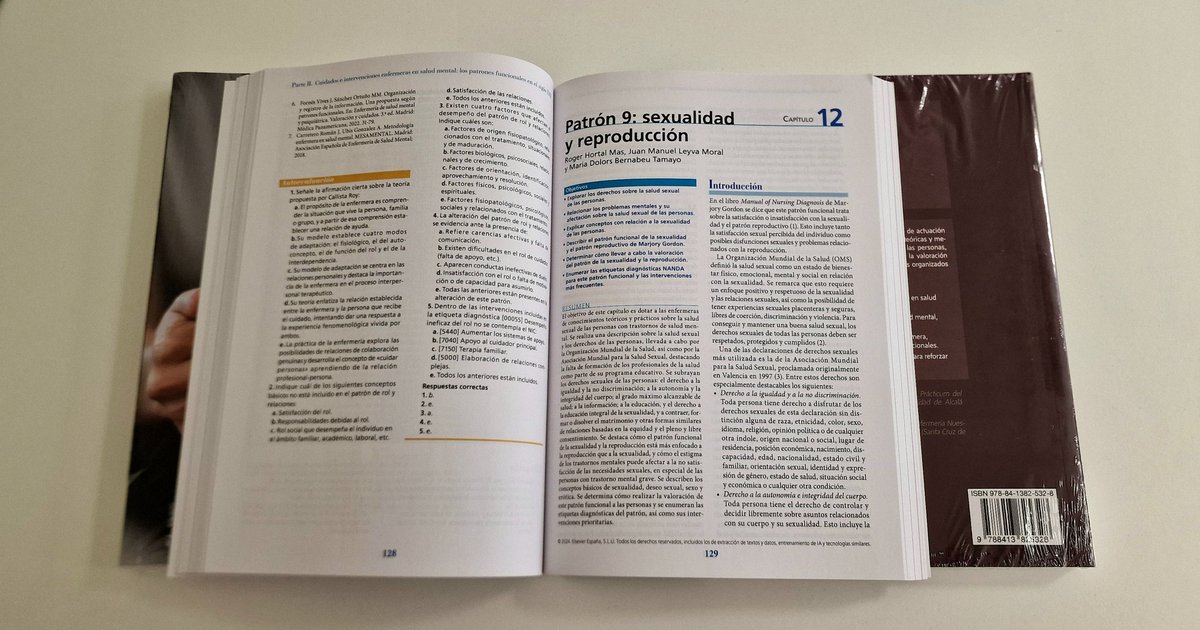 Muy contento de disponer del Manual práctico de la enfermera de salud mental. Es un honor ser autor de un capítulo junto con @juanleyvamoral y <a href="/BernabeuDolors/">M.Dolors Bernabeu</a>.
Muchas gracias a <a href="/_AEESME/">AEESME</a> por la confianza y por la libertad de la que hemos gozado a la hora de enfocar la temática.