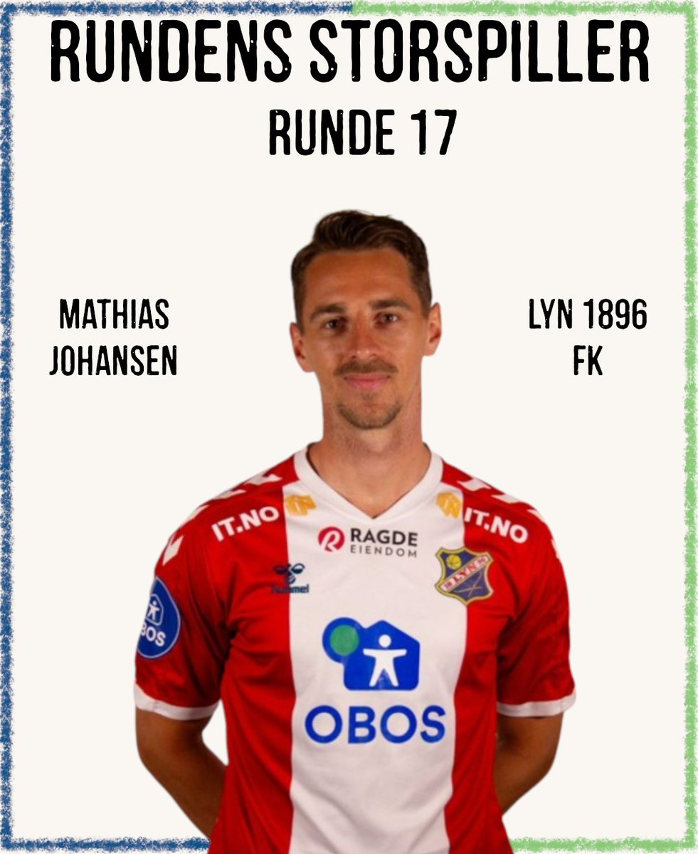 Alt om OBOS-ligaen (@altobosliga) on Twitter photo <a href="/MartinSalbu/">Martin Salbu</a> @edmundbaidoo7 <a href="/sogndalfotball/">Sogndal Fotball</a> <a href="/saftkokaradn/">Saftkokaradn</a> <a href="/SognAvis/">Sogn Avis</a> <a href="/driblevekk_/">Driblevekk</a> @RabonaPod RUNDENS STORSPILLER: RUNDE 17
Etter syttende runde av årets OBOS-liga, har vi kåret Mathias Johansen hos Lyn 1896 FK til rundens storspiller!
📸: lyn1896.no <a href="/MartinSalbu/">Martin Salbu</a> @edmundbaidoo7 <a href="/sogndalfotball/">Sogndal Fotball</a> <a href="/saftkokaradn/">Saftkokaradn</a> <a href="/SognAvis/">Sogn Avis</a> <a href="/driblevekk_/">Driblevekk</a> @RabonaPod RUNDENS STORSPILLER: RUNDE 17
Etter syttende runde av årets OBOS-liga, har vi kåret Mathias Johansen hos Lyn 1896 FK til rundens storspiller!
📸: lyn1896.no