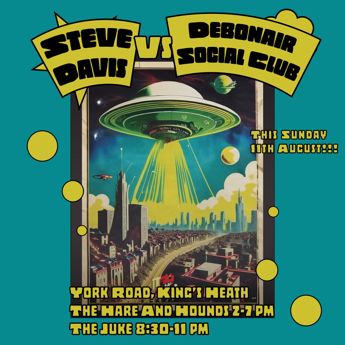This sunday from 2pm we welcome back the one and only <a href="/SteveSnooker/">Steve Davis</a> for a B2B DJ session with Jared Radish / Debonair Social Club (downstairs / free entry). Then onto <a href="/TheJukebars/">The Juke</a> from 8.30pm till 11ish ✊