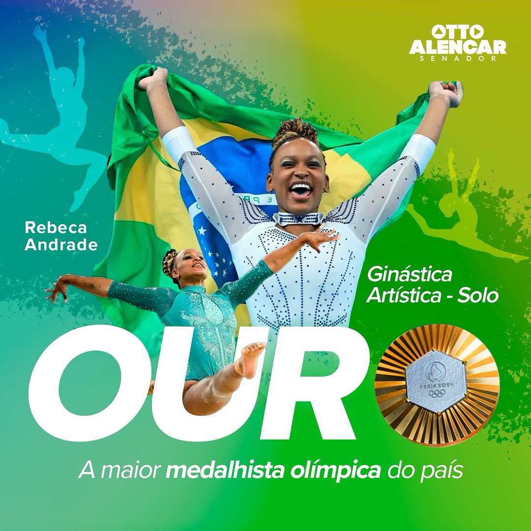 Parabéns, Rebeca Andrade! Nossa maior medalhista, campeã olímpica no solo. Sua apresentação foi muito esperada e emocionante. O ouro é dela, e o Brasil mereceu essa conquista! 🇧🇷🏅