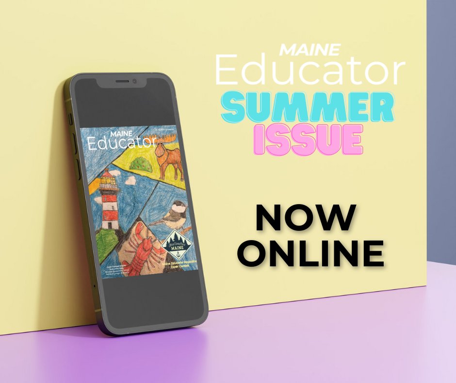 Summer issue of the Maine Educator is now available online! Check out the latest issue featuring: "What I Love About Maine" cover contest submissions, Reflections on the First Year of Teaching, 2024 Rankings &amp; Estimates Benchmark Report and more!

maineea.org/maine-educator