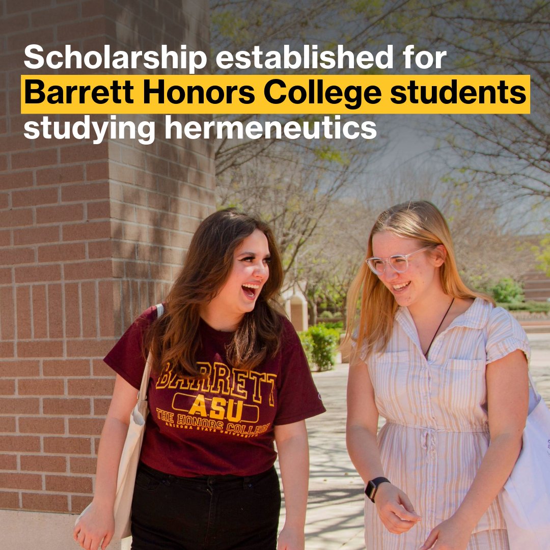 ASU Foundation (@asufoundation) on Twitter photo Exciting news! The newly-endowed Dr. Ramsey Eric Ramsey Scholarship for students in <a href="/barretthonors/">Barrett, The Honors College at ASU</a> at #ASUWestValley campus celebrates hermeneutics. What is hermeneutics? Get that answer and more at ow.ly/SC5J50Sqtlt Exciting news! The newly-endowed Dr. Ramsey Eric Ramsey Scholarship for students in <a href="/barretthonors/">Barrett, The Honors College at ASU</a> at #ASUWestValley campus celebrates hermeneutics. What is hermeneutics? Get that answer and more at ow.ly/SC5J50Sqtlt