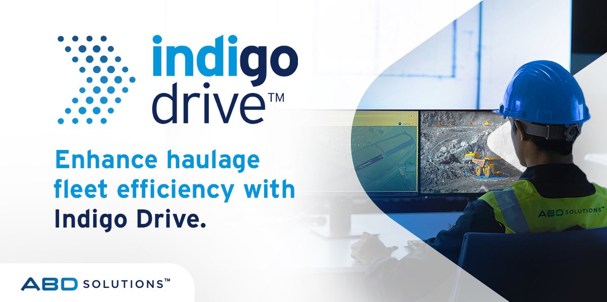 ABDSolutionsHQ's tweet photo. Get more visibility and control over your autonomous fleet with Indigo Drive’s safe, user-friendly &amp; cost-effective supervisory system. Learn more about it &amp; optimise safety and autonomous fleet control within your mine site: https://t.co/vojZyywu3G

#ABDSolutions #IndigoDrive https://t.co/t3oszTXulC