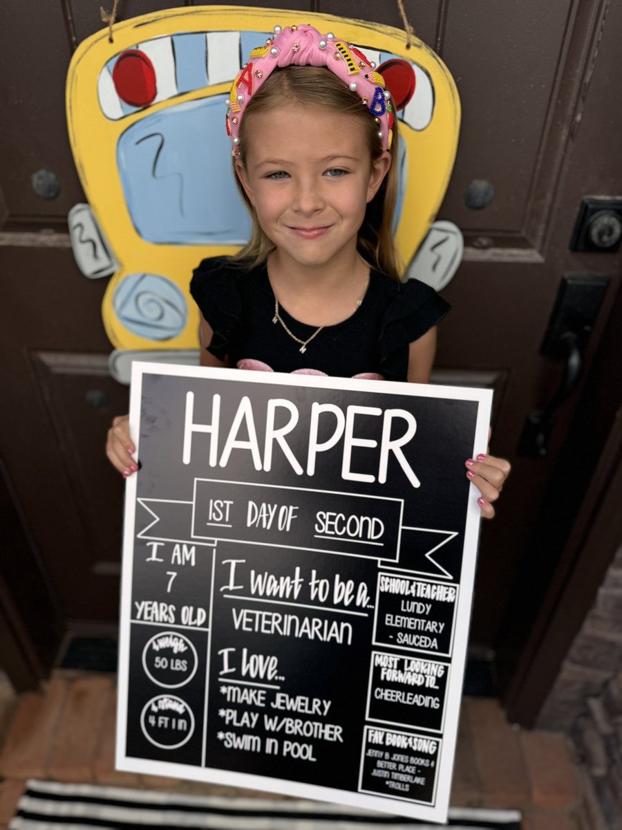 Britt___Brown's tweet photo. 📚✏️🎒 Today marks a special milestone! Our amazing daughter is off to her first day of second grade. Watching her grow and learn has been such a joy. Here’s to a fantastic year ahead filled with new adventures and discoveries!#BacktoSchool #ProudParents #EPISDFirstDay24 🍎🎉 https://t.co/cm05hE02E4