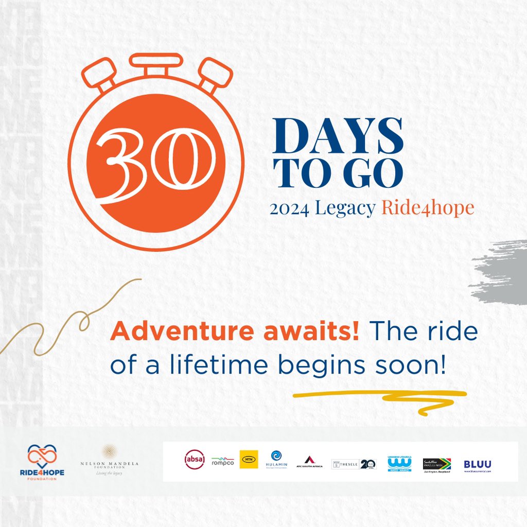 30 Days to go 🔥🔥🔥

#makingadifferencewitheachpedalstroke 
#mandelafoundation 
#cycling 
#ride4hope