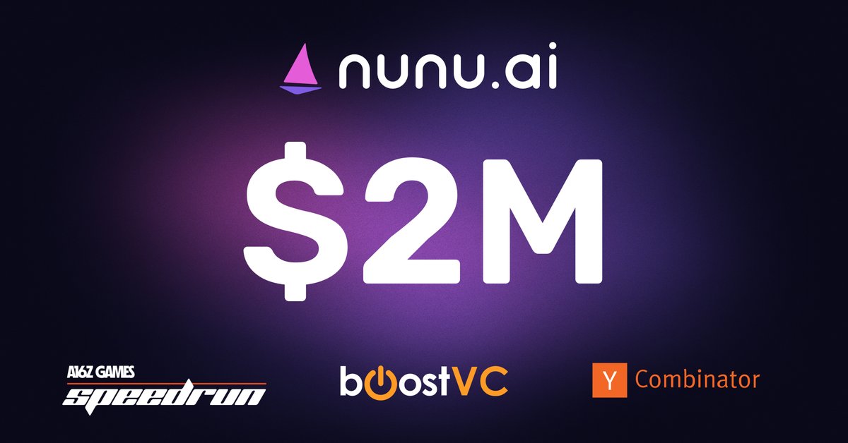 Jan Schnyder (@jjschnyder) on Twitter photo ๐ Excited to announce our $2M pre-seed round with a16z <a href="/speedrun/">a16z speedrun ๐ง</a> , <a href="/BoostVC/">Boost VC</a> , <a href="/ycombinator/">Y Combinator</a> , and amazing angel investors! ๐
โBefore we have a million robots in the physical world, we will first see a billion embodied agents in virtual worlds. AI and Gaming are born for each ๐ Excited to announce our $2M pre-seed round with a16z <a href="/speedrun/">a16z speedrun ๐ง</a> , <a href="/BoostVC/">Boost VC</a> , <a href="/ycombinator/">Y Combinator</a> , and amazing angel investors! ๐
โBefore we have a million robots in the physical world, we will first see a billion embodied agents in virtual worlds. AI and Gaming are born for each