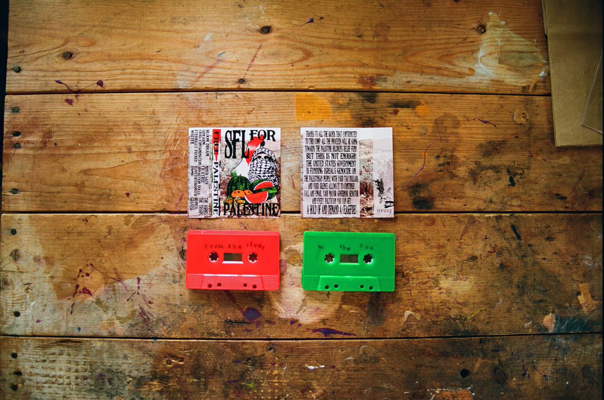 lethalsidearm's tweet photo. This Saturday (august 10th) we will be playing a Palestine benefit show. All the proceeds will donated to the pcrf. Stacked lineup full of dope bands. We also have a song on the compilation tape that will be sold at the show to raise more funds for the pcrf. https://t.co/mXTdErB6jY
