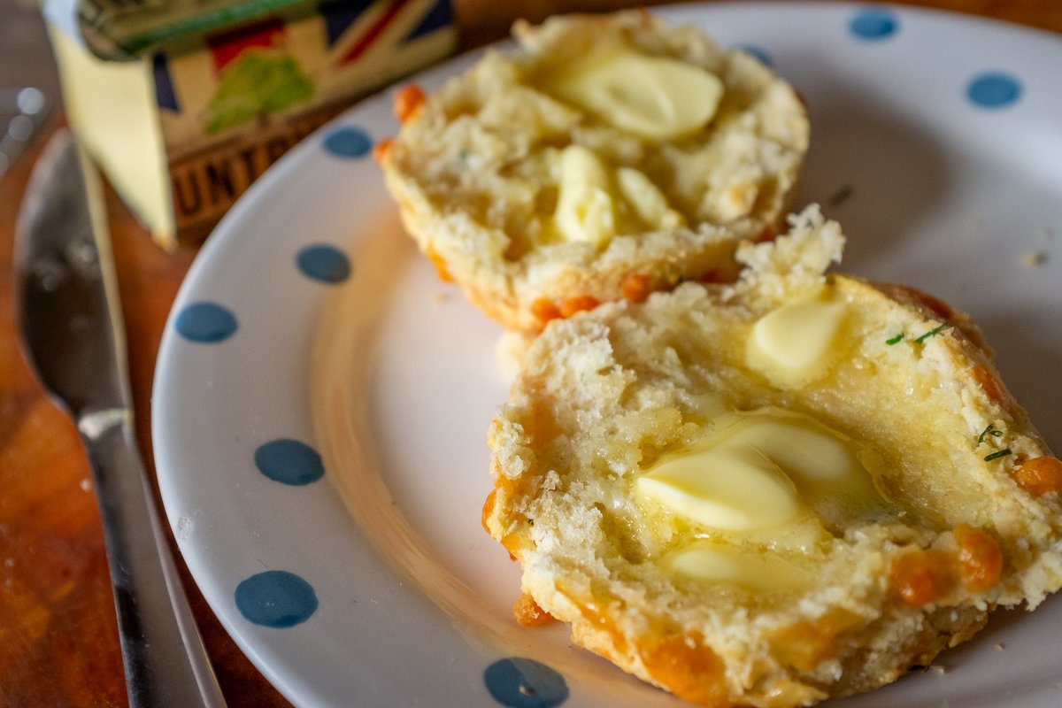 Sometimes only a cheese and chive scone, fresh from the oven and covered with real butter, will tick the "I'm peckish" box
